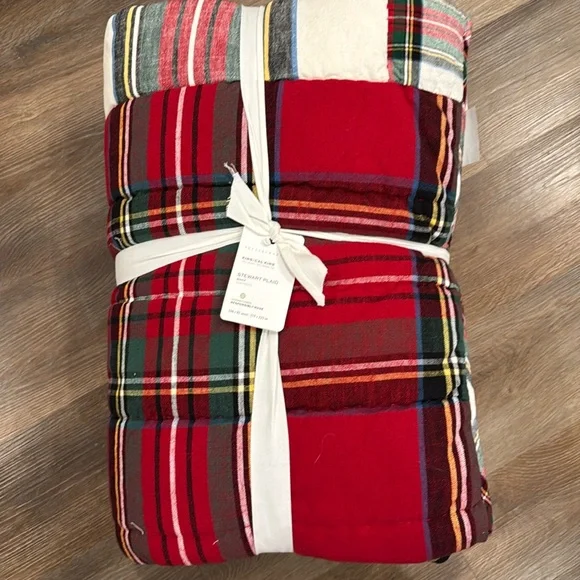 NWT Pottery Barn King/Cal King Stewart Plaid Quilt - Picture 2 of 10